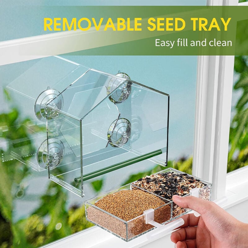 🪴Last Day 49% OFF-Window Bird Feeder with Strong Suction Cups