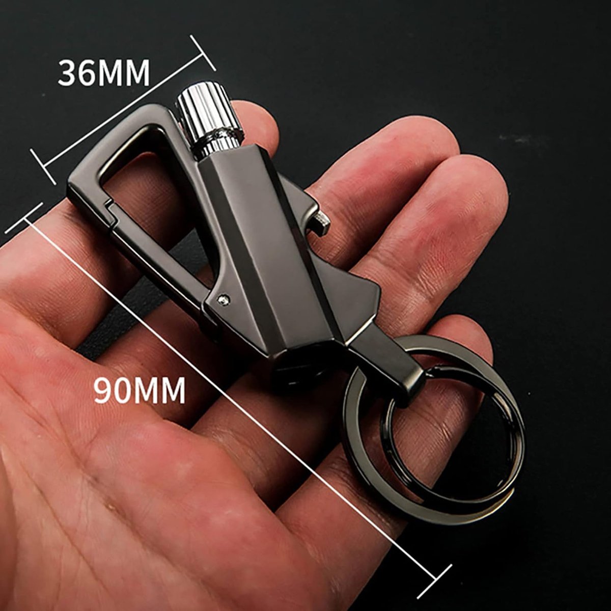 3 in 1 Waterproof Windproof Zinc Alloy Keychain Lighter