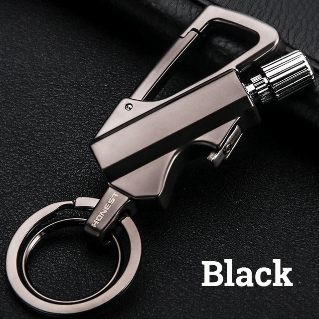3 in 1 Waterproof Windproof Zinc Alloy Keychain Lighter