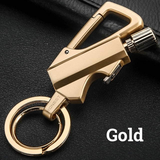 3 in 1 Waterproof Windproof Zinc Alloy Keychain Lighter