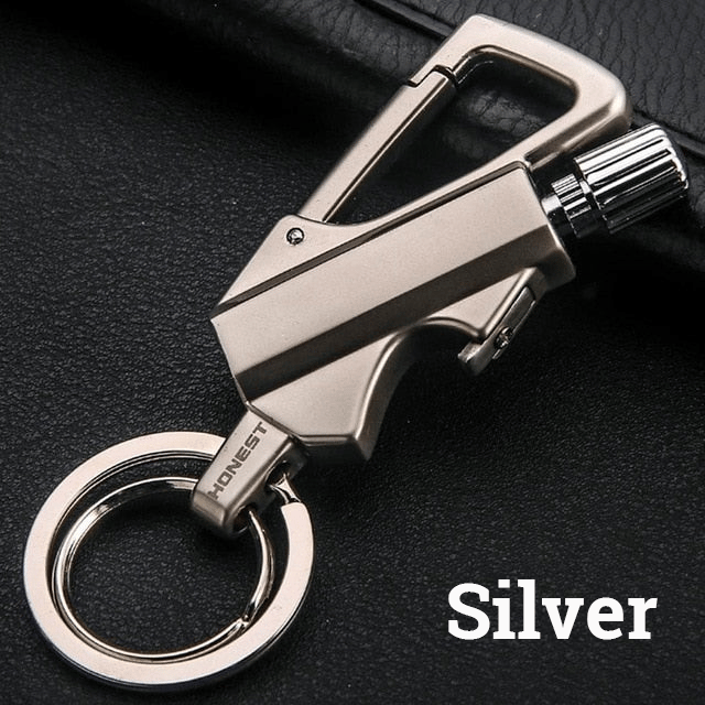 3 in 1 Waterproof Windproof Zinc Alloy Keychain Lighter