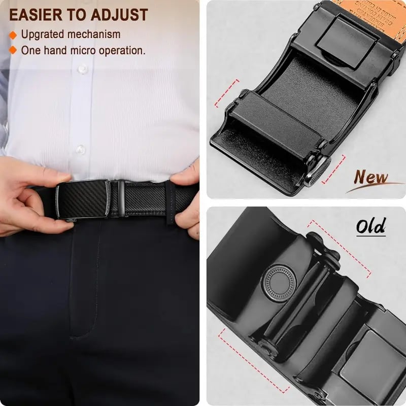 LAST DAY 49% OFF🔥Leather Ratchet Belt With Adjustable Buckle