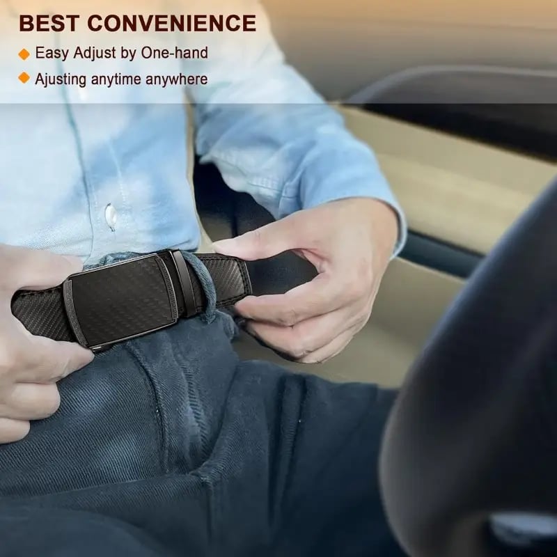 LAST DAY 49% OFF🔥Leather Ratchet Belt With Adjustable Buckle