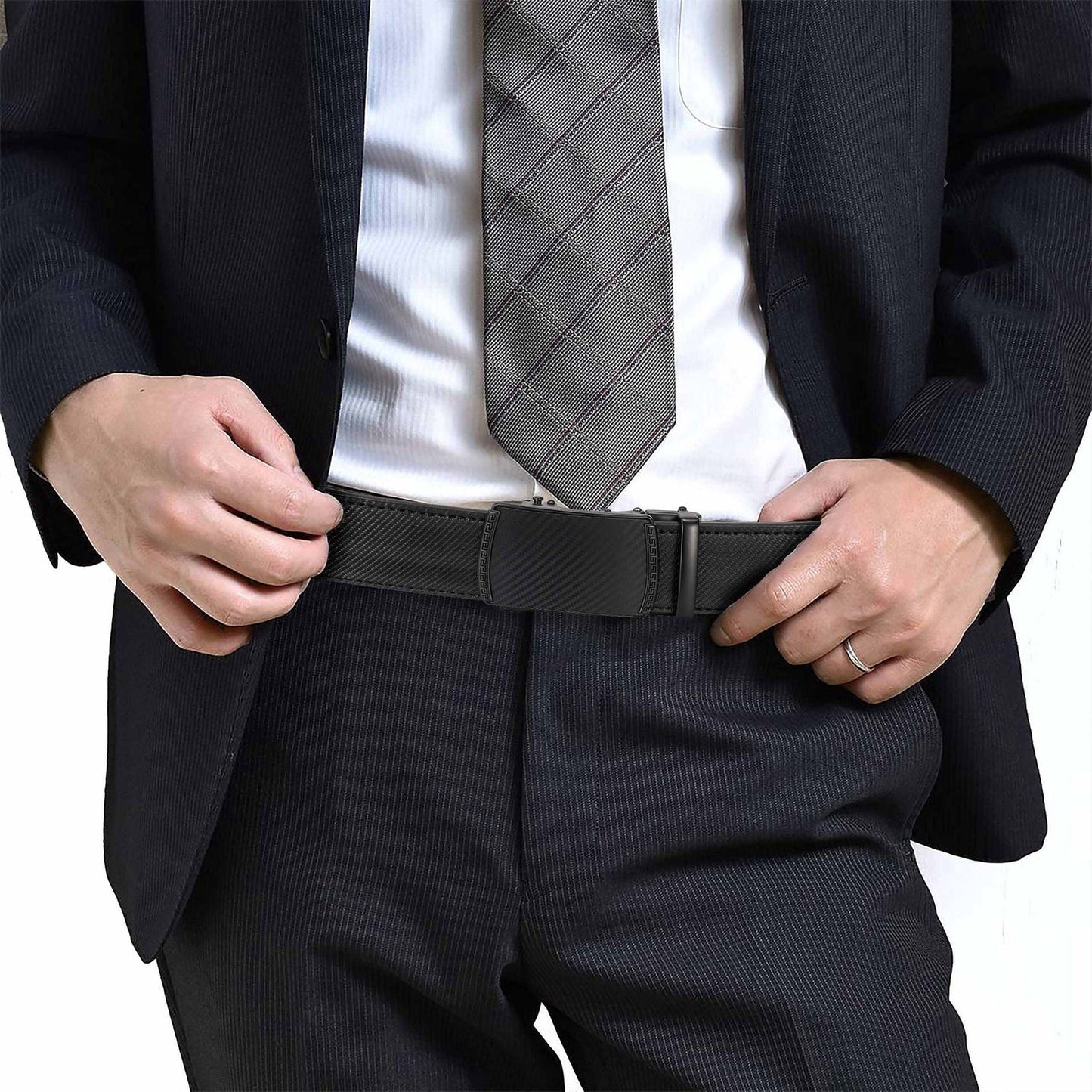 LAST DAY 49% OFF🔥Leather Ratchet Belt With Adjustable Buckle