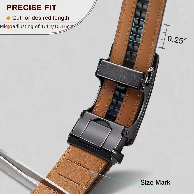 LAST DAY 49% OFF🔥Leather Ratchet Belt With Adjustable Buckle