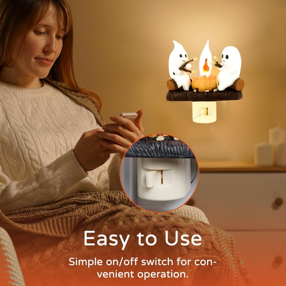 Early Halloween Specials 49% OFF🔥Ghosts Roasting Campfire Flickering Night Light
