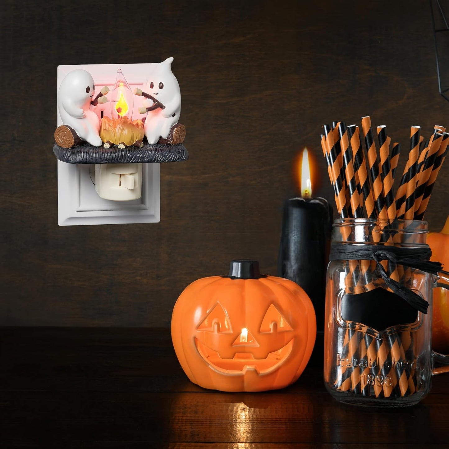 Early Halloween Specials 49% OFF🔥Ghosts Roasting Campfire Flickering Night Light