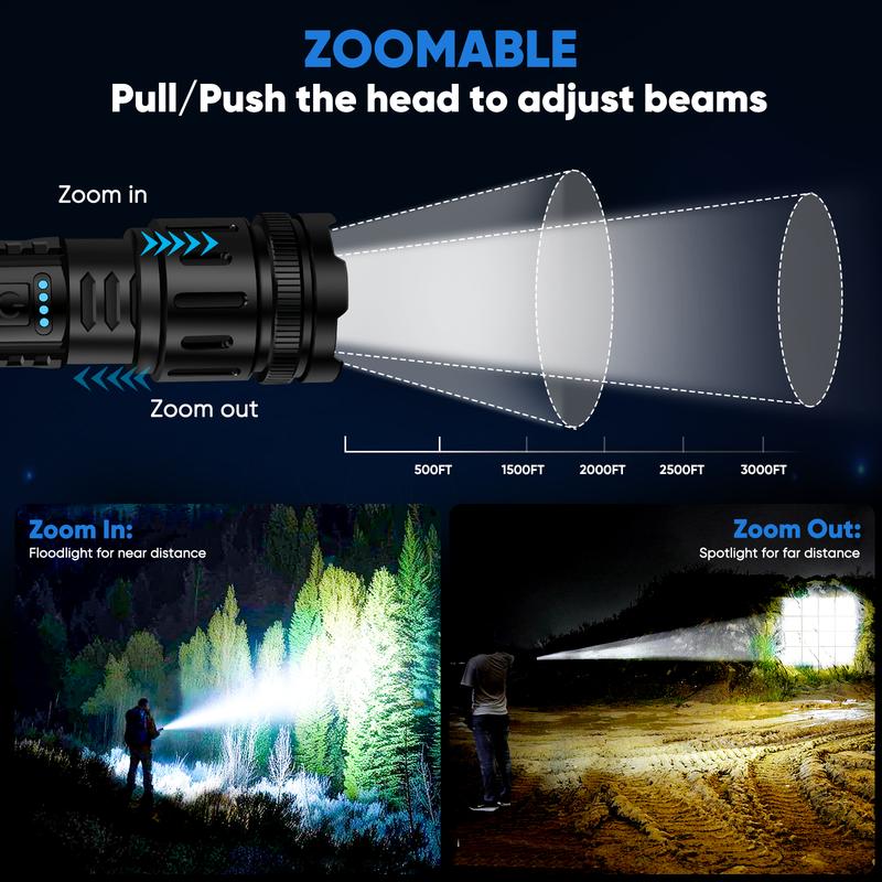 Last Day 49% OFF 🔥LED Rechargeable Tactical Laser Flashlight High Lumens🔦