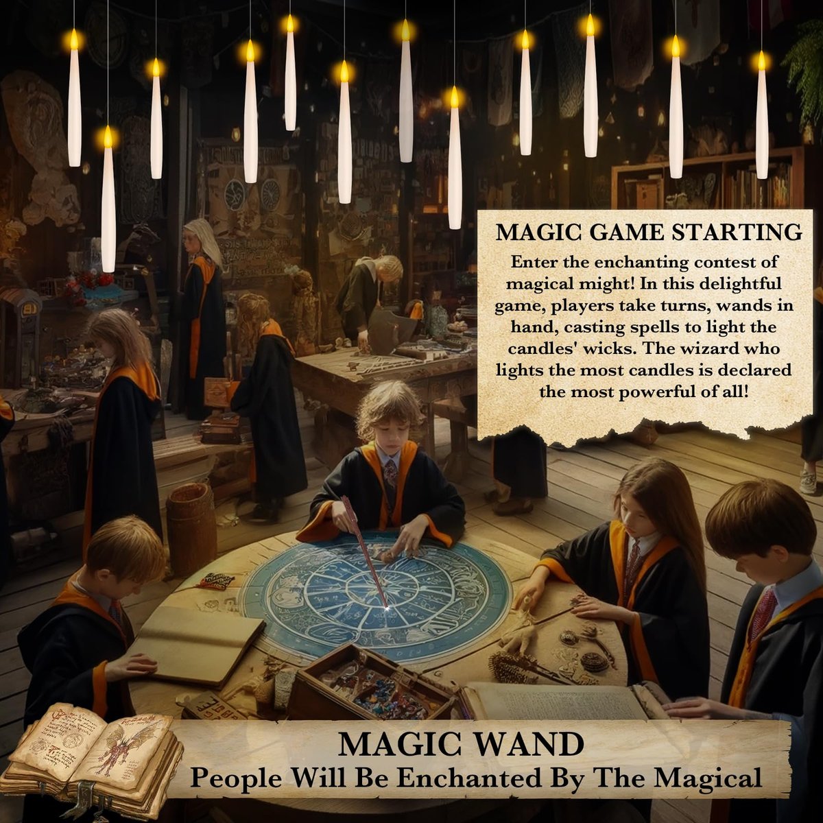 👻Halloween Special🎃: Magic LED Hanging Flameless Cone Candle
