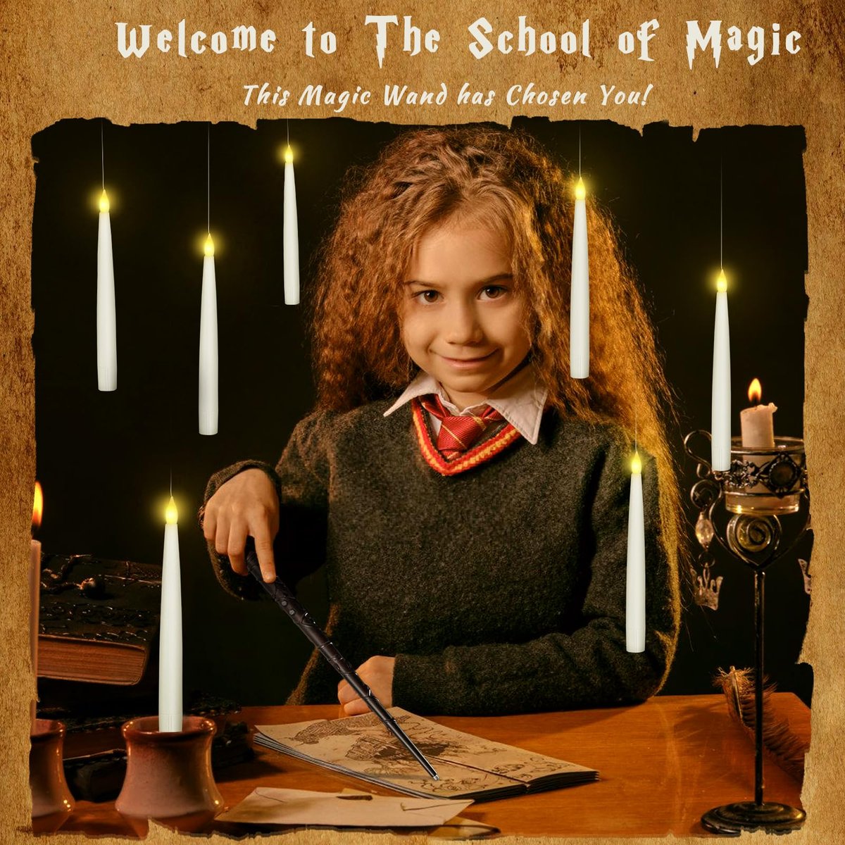 👻Halloween Special🎃: Magic LED Hanging Flameless Cone Candle
