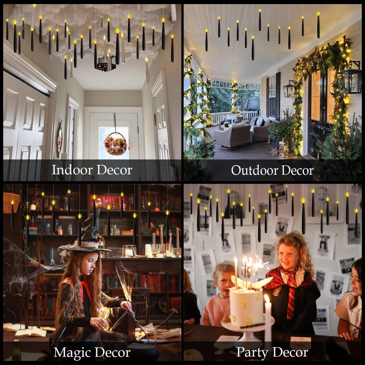 👻Halloween Special🎃: Magic LED Hanging Flameless Cone Candle