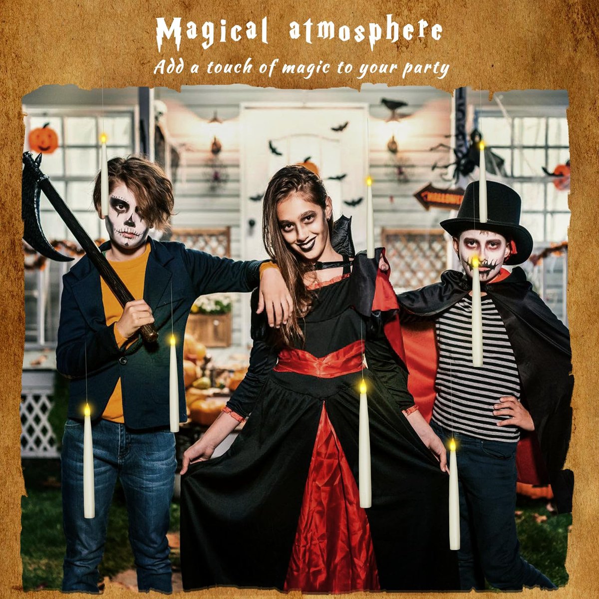 👻Halloween Special🎃: Magic LED Hanging Flameless Cone Candle