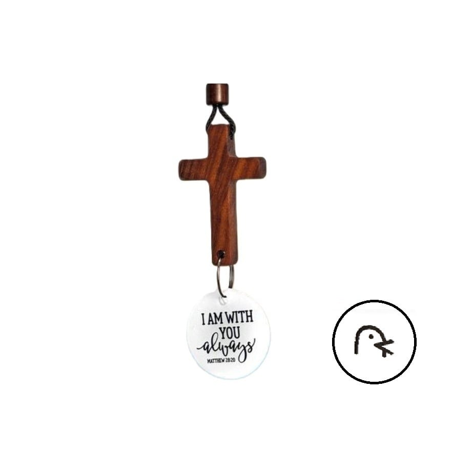 ✝️Bible Verse Car Rearview Hanging Cross Ornament - Scan for a Bible Verse Every Day