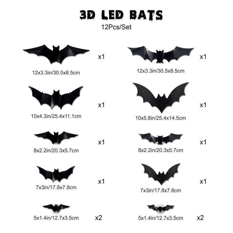 Halloween Pre Sale 45% OFF - 3D Bat Design LED Decoration