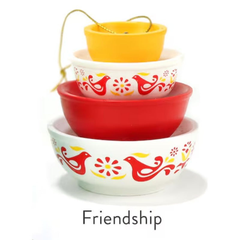 Miniature Pyrex-Inspired Mixing Bowls – Stackable Vintage Kitchen Display