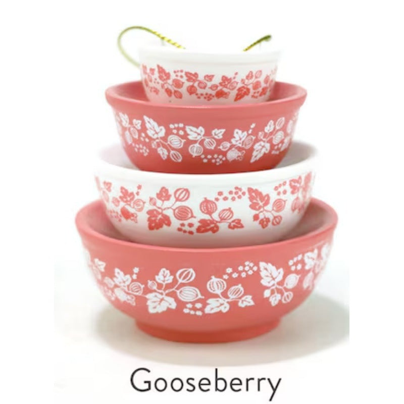 Miniature Pyrex-Inspired Mixing Bowls – Stackable Vintage Kitchen Display
