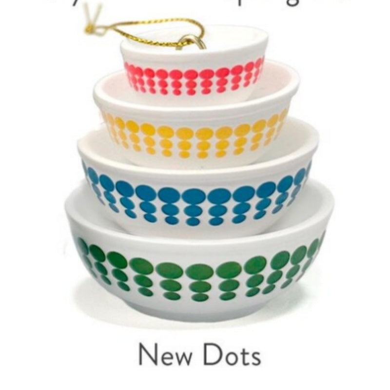 Miniature Pyrex-Inspired Mixing Bowls – Stackable Vintage Kitchen Display