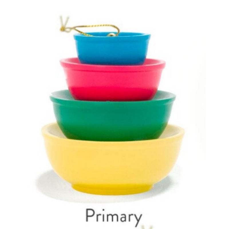 Miniature Pyrex-Inspired Mixing Bowls – Stackable Vintage Kitchen Display