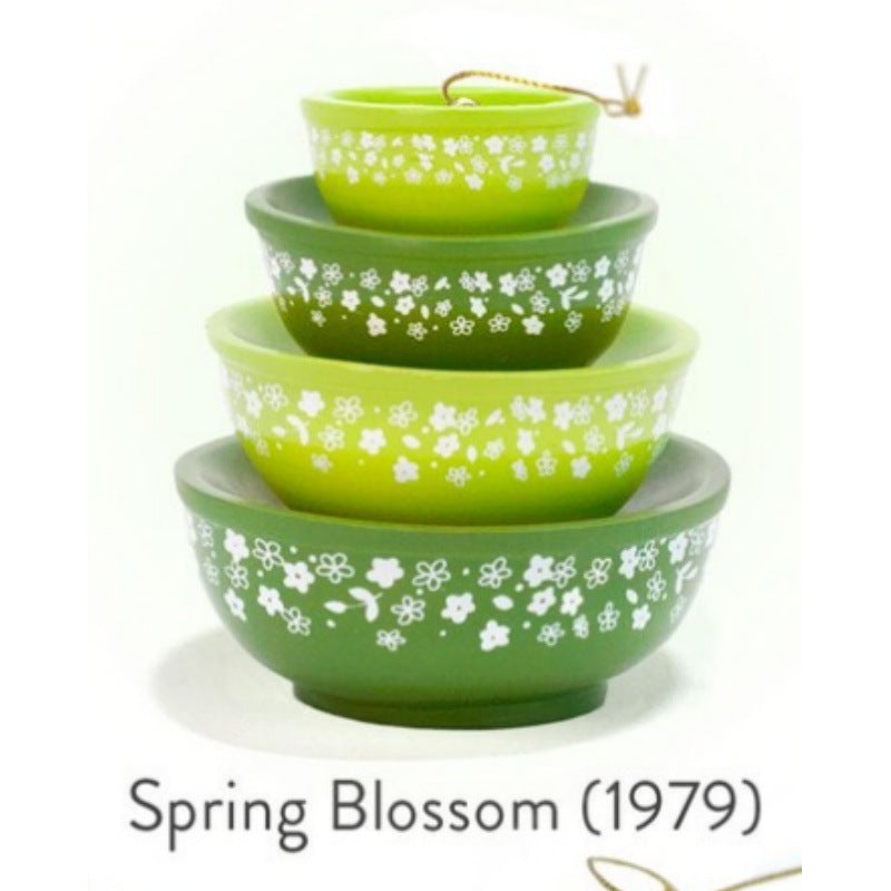 Miniature Pyrex-Inspired Mixing Bowls – Stackable Vintage Kitchen Display