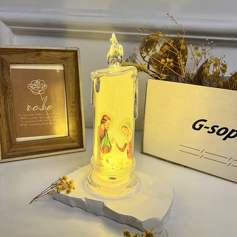 🕯️🕯️LED prayer flameless candles, Jesus saints religious decoration