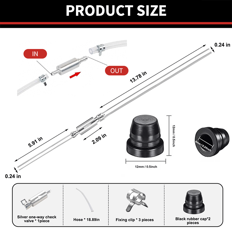 Brake One-Way Check Valve Bleeder Hose Tool Kit