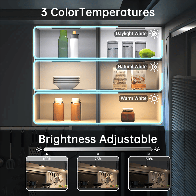 Dimmable 3-Color Temperature LED Motion Sensor Closet Light