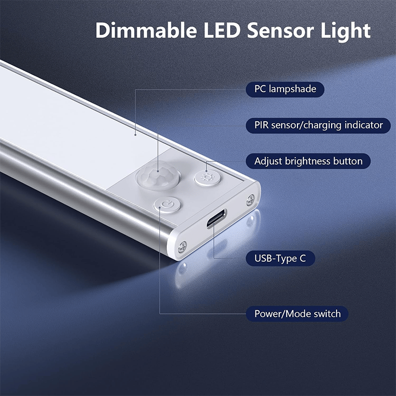 Dimmable 3-Color Temperature LED Motion Sensor Closet Light