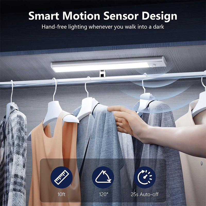 Dimmable 3-Color Temperature LED Motion Sensor Closet Light