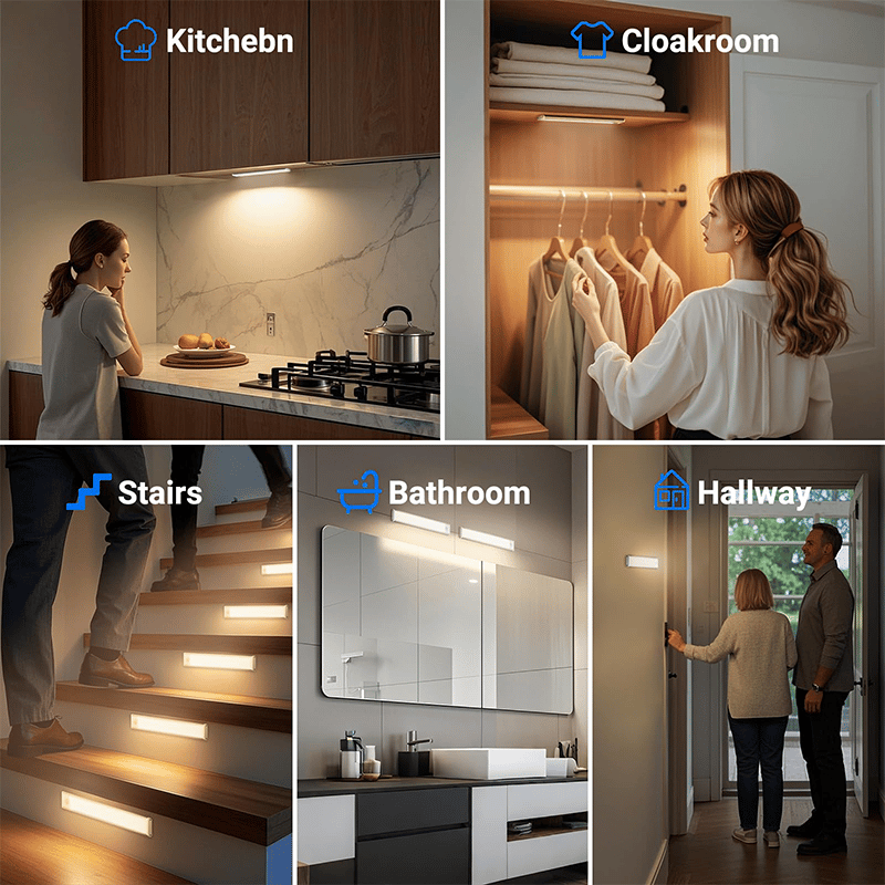 Dimmable 3-Color Temperature LED Motion Sensor Closet Light