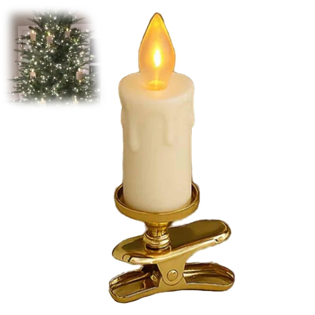 2025 New Arrival✨ Flameless Clip-On Christmas Tree Candles🕯️