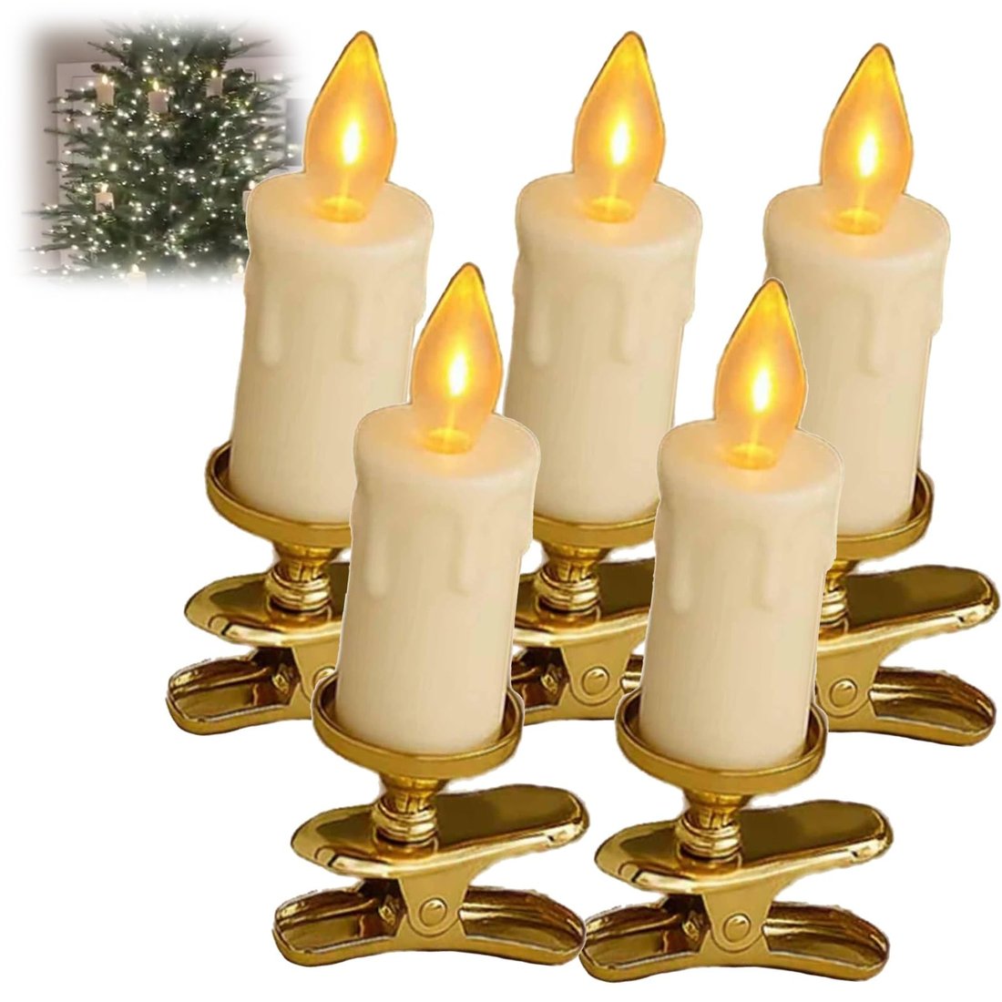 2025 New Arrival✨ Flameless Clip-On Christmas Tree Candles🕯️