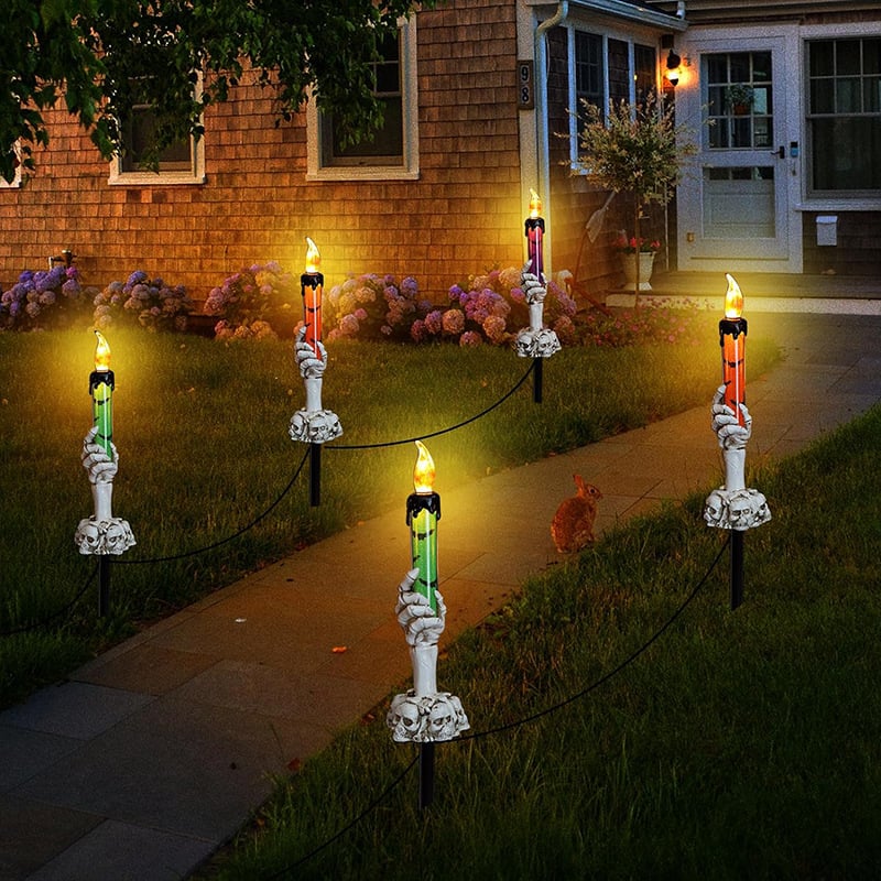 💀Solar Powered Skull Candle Light
