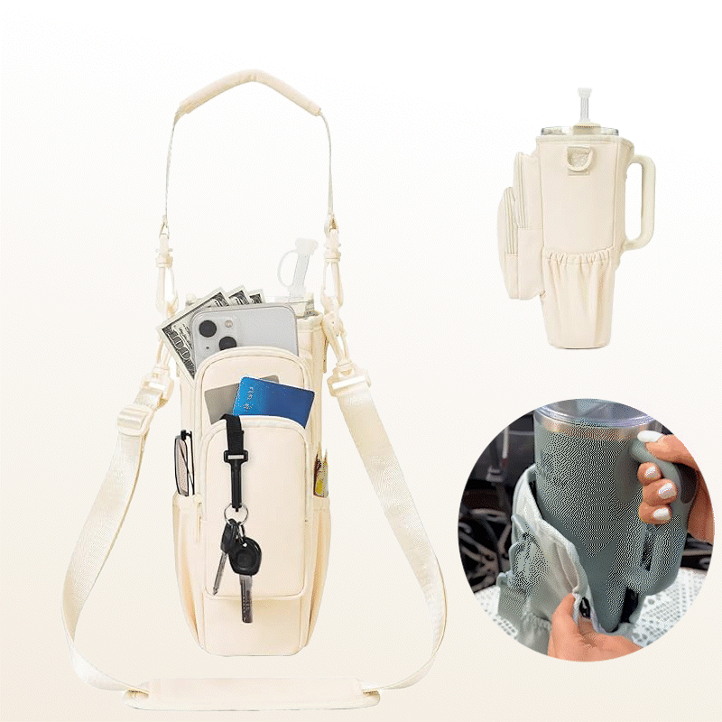 ✨Personalized Doll Style Water Bottle Bag with Straw Lid
