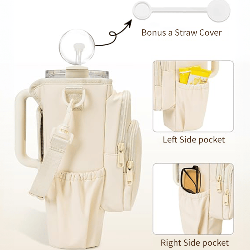 ✨Personalized Doll Style Water Bottle Bag with Straw Lid
