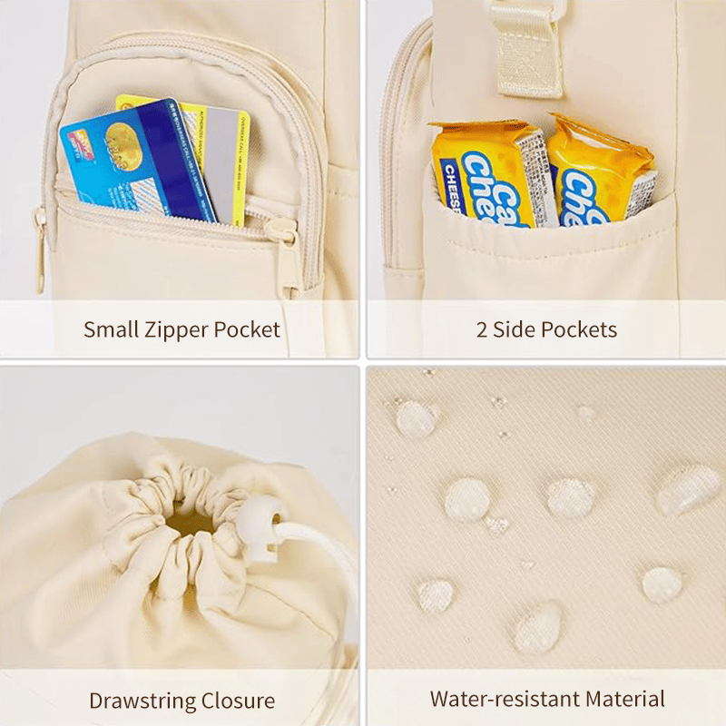 ✨Personalized Doll Style Water Bottle Bag with Straw Lid
