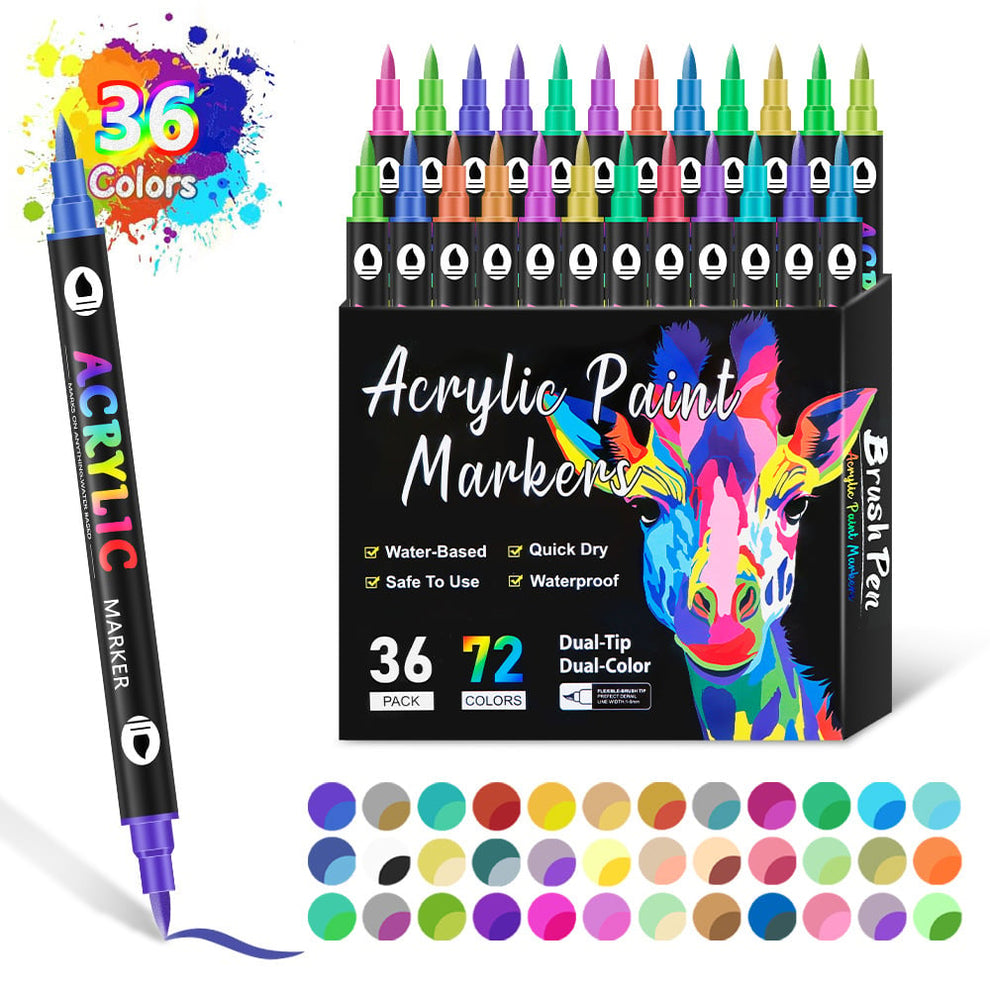 🔥Last Day 49%OFF - Dual Tip Acrylic Paint Pen Marker