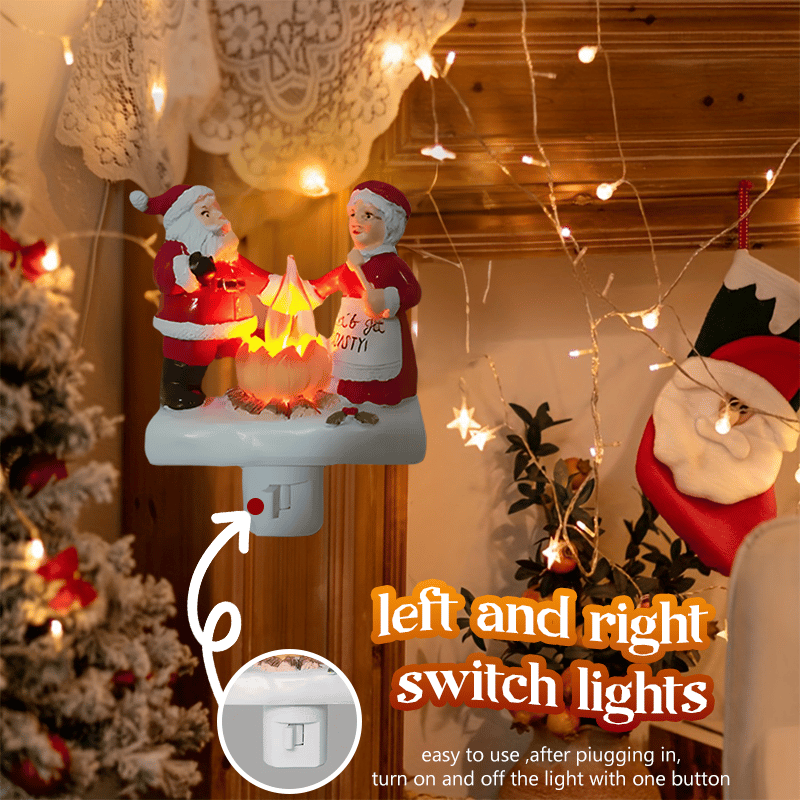 Santa Campfire Flickering Night Light