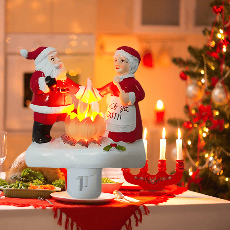 Santa Campfire Flickering Night Light
