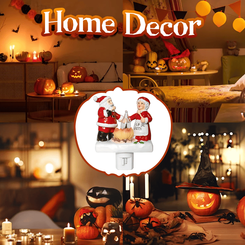 Santa Campfire Flickering Night Light