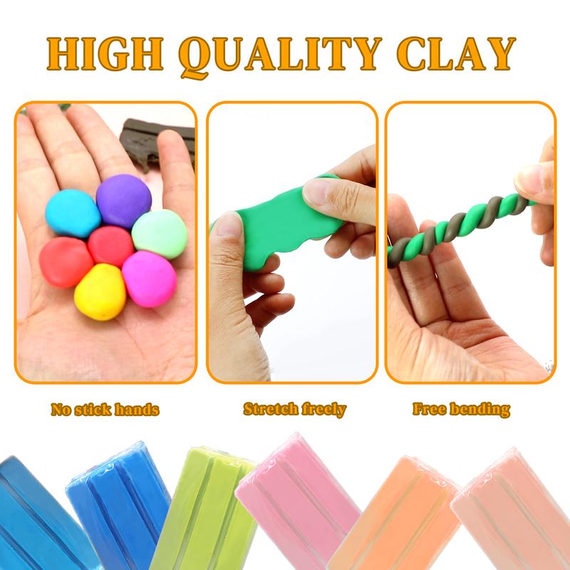 💝Gift Set💝Arteco Polymer Clay – Perfect for DIY Crafts, Jewelry Design, and Art Sculpting