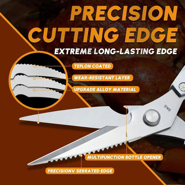 2.0mm Heavy-Duty Stainless Steel Scissors & Tempered and honed for ultimate sharpness