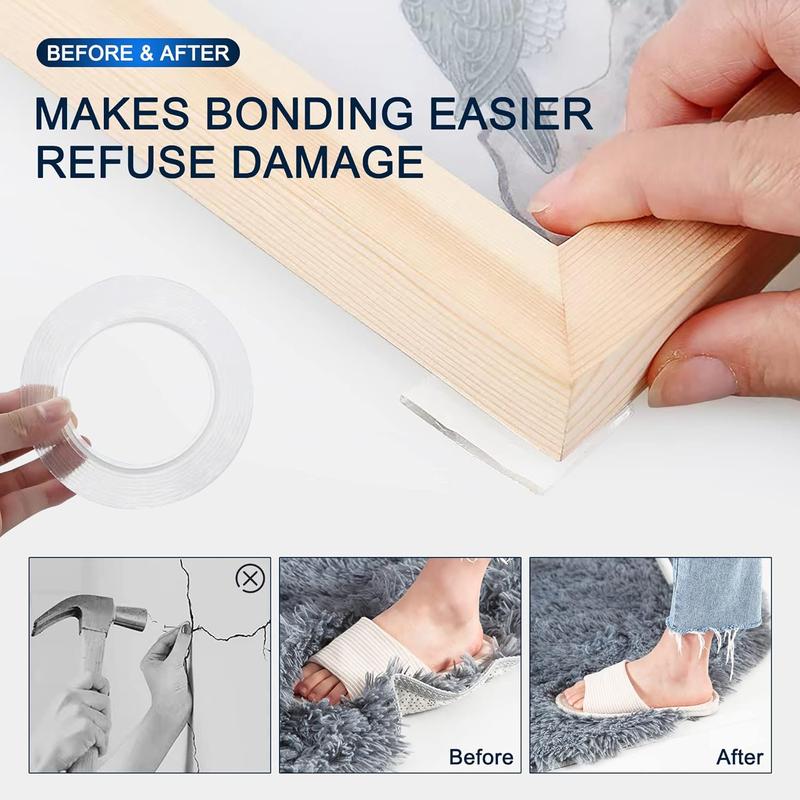 Invisible Transparent Double-Sided Tape – Waterproof, Strong Adhesion, Wall-Safe