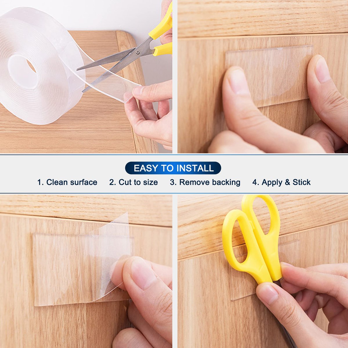 Invisible Transparent Double-Sided Tape – Waterproof, Strong Adhesion, Wall-Safe