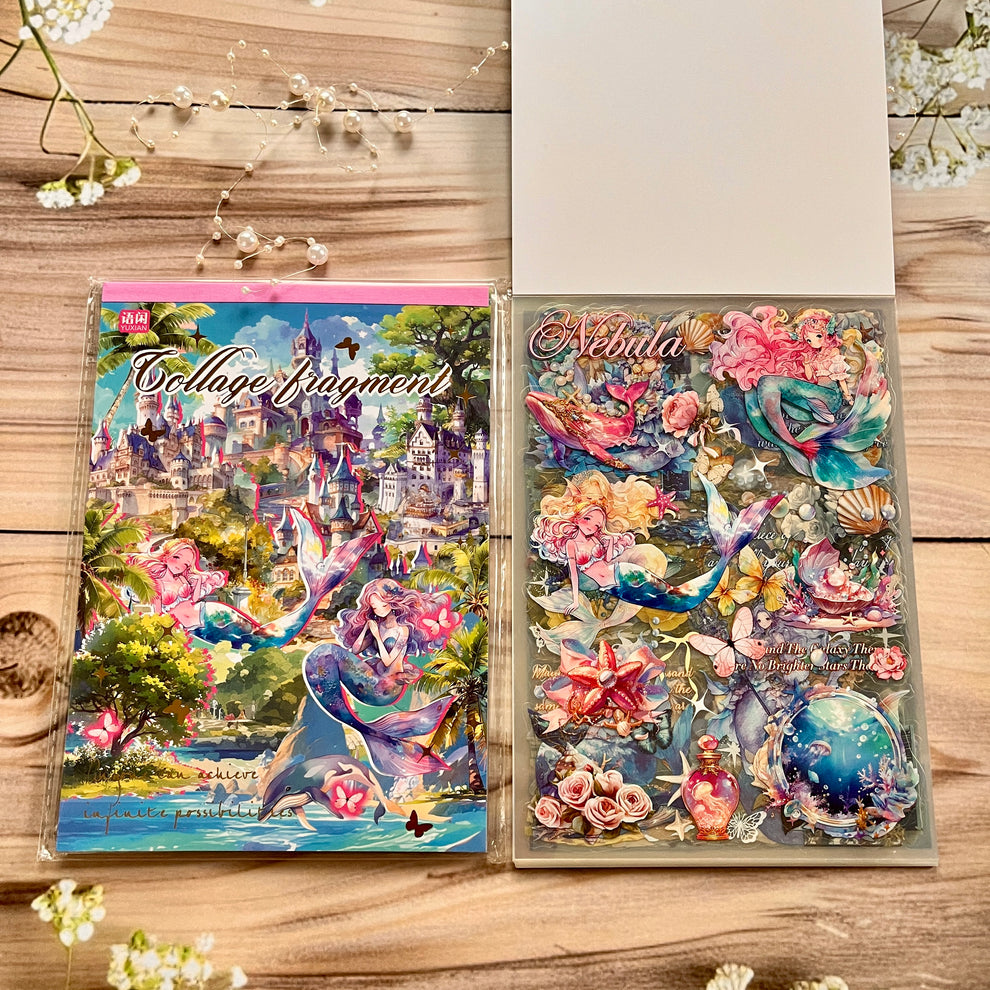 20 Vintage Landscape Collage Stickers