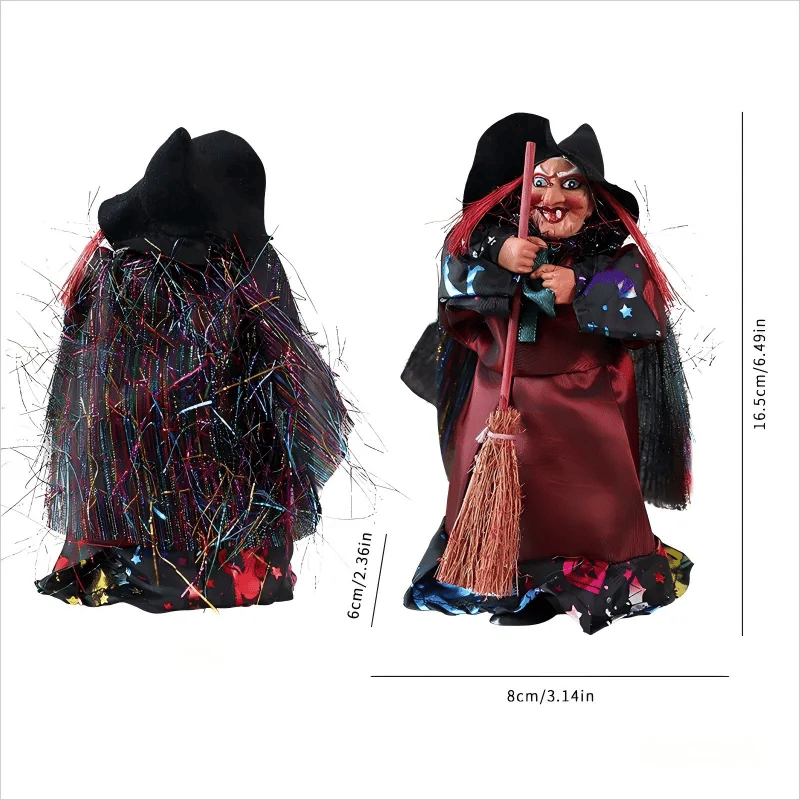 🧙♀️💫Hand-Painted Enchanting Witch Statue: The Guardian of Your Home