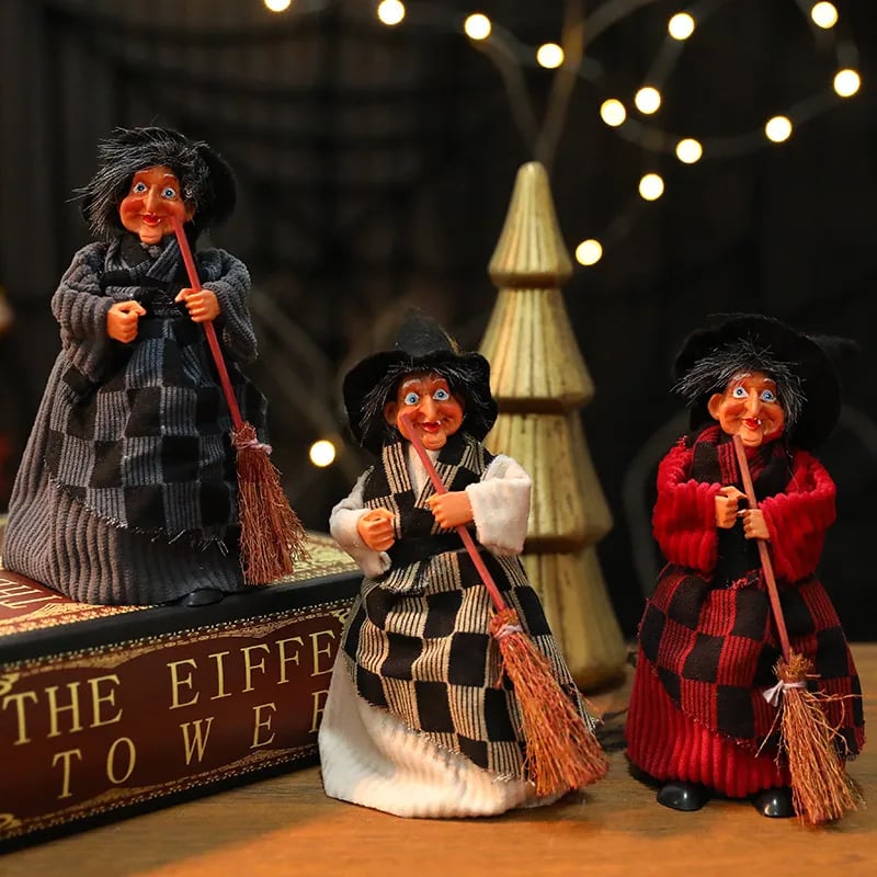 🧙♀️💫Hand-Painted Enchanting Witch Statue: The Guardian of Your Home