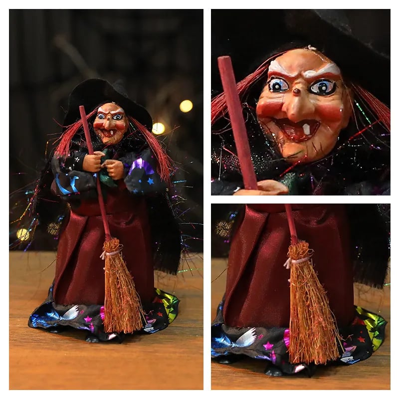 🧙♀️💫Hand-Painted Enchanting Witch Statue: The Guardian of Your Home