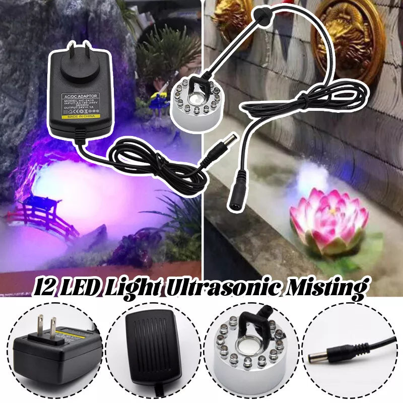 🎃12 LED light Ultrasonic Mist Maker Fogger