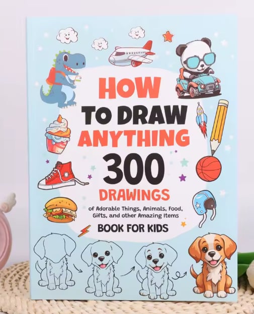 📚🎨How To Draw Anything: 300 Drawings of Adorable Things & Book For Kids💕