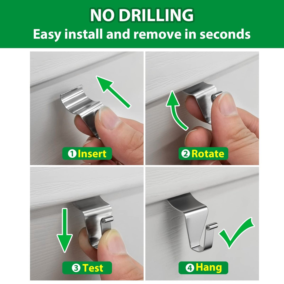 Vinyl Siding Hooks Heavy-Duty Stainless Steel Hangers